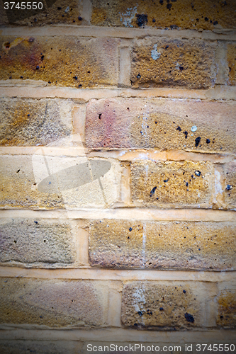 Image of in london   the    abstract    texture of a ancien wall and ruin