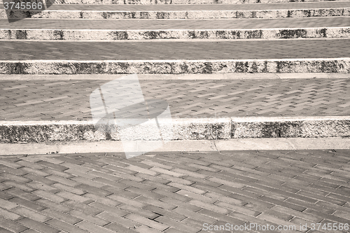 Image of step   brick in  italy old wall and texture material the backgro