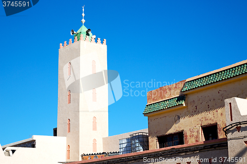 Image of old brick tower in morocco africa    sky