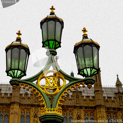 Image of europe in the sky of london lantern   illumination