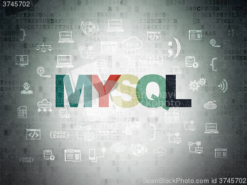 Image of Software concept: MySQL on Digital Paper background