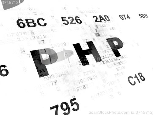 Image of Programming concept: Php on Digital background