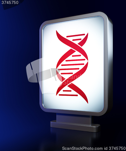 Image of Science concept: DNA on billboard background