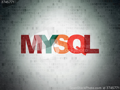 Image of Software concept: MySQL on Digital Paper background
