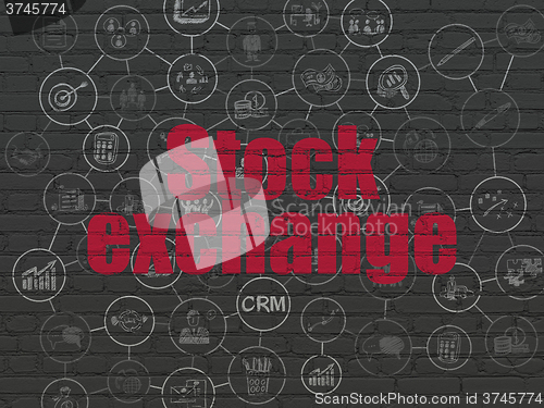 Image of Business concept: Stock Exchange on wall background