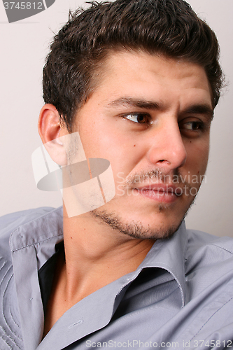 Image of Male Model in Grey