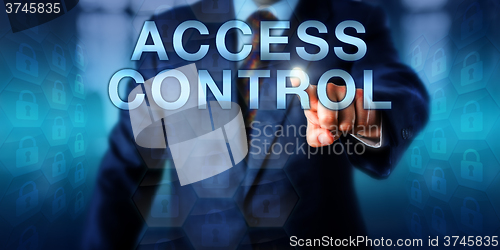 Image of Data Owner Pushing ACCESS CONTROL Onscreen