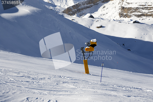 Image of Ski slope with snowmaking