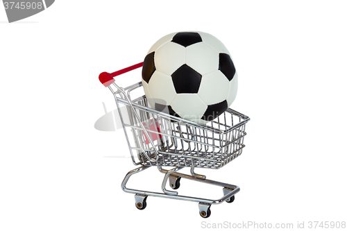 Image of Toy Shopping Trolley with soccer ball