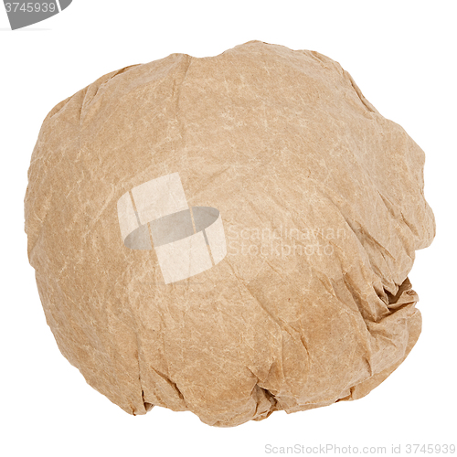 Image of crumpled brown paper ball