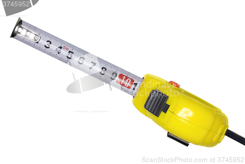 Image of Yellow yardstick on white