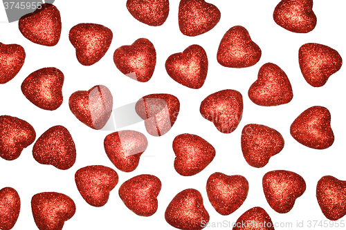 Image of Background of hearts on white