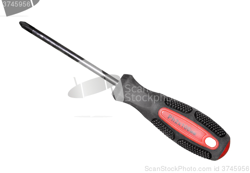 Image of Red-black screwdriver on white