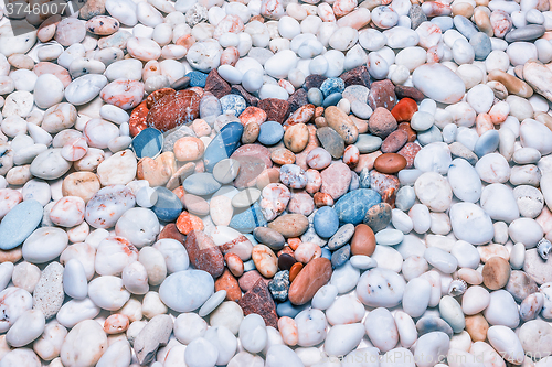 Image of Background of pebbles in a heart shape