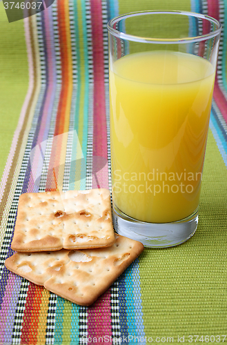Image of Orange Juice and Crackers