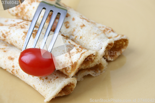 Image of Pancakes and Tomato