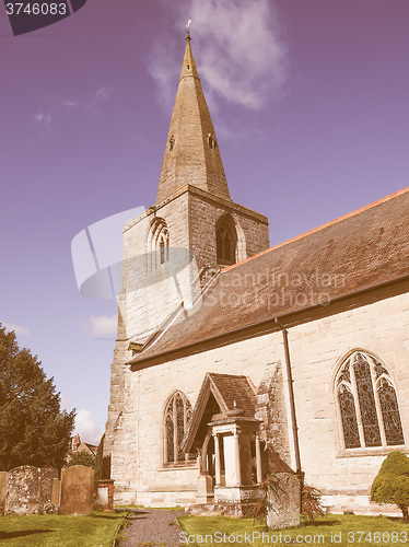 Image of St Mary Magdalene church in Tanworth in Arden vintage