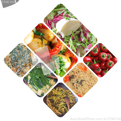 Image of Vegetarian food set