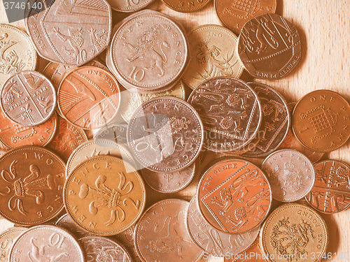 Image of  Pound coins vintage