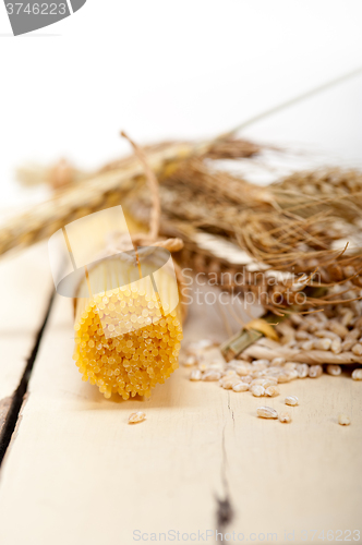 Image of organic Raw italian pasta and durum wheat 