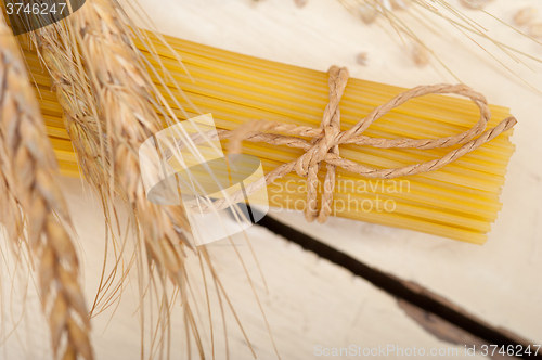 Image of organic Raw italian pasta and durum wheat 