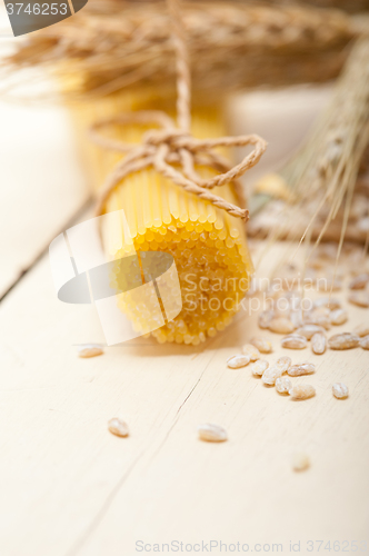 Image of organic Raw italian pasta and durum wheat 