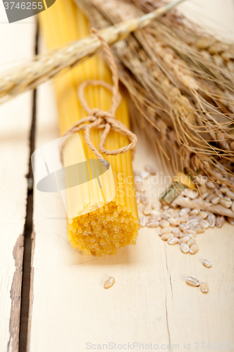 Image of organic Raw italian pasta and durum wheat 