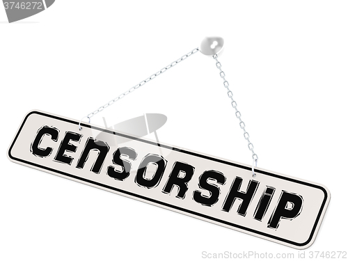 Image of Censorship banner on white background