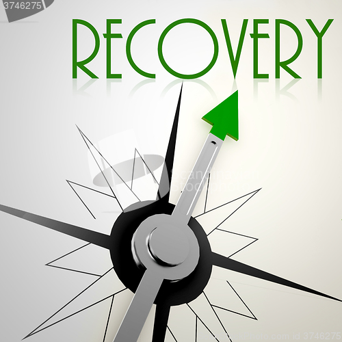 Image of Recovery on green compass