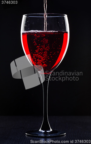 Image of Red wine pouring