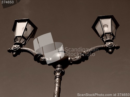 Image of city street lamps