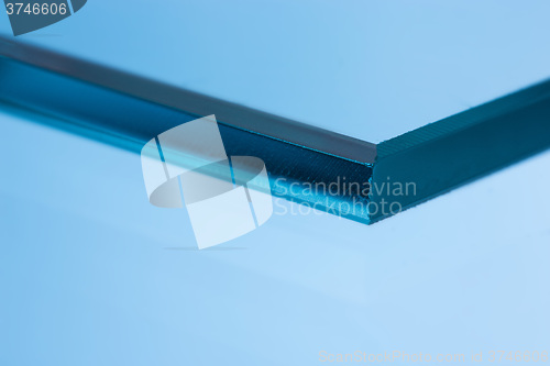 Image of Glass roving fibre for pultrision process. Window fiberglass profile manufacturing.