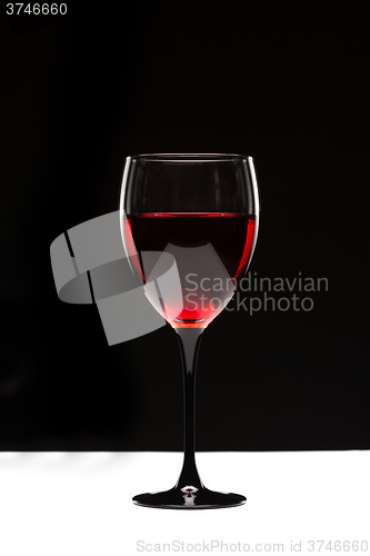 Image of Still-life with the wine glass on black