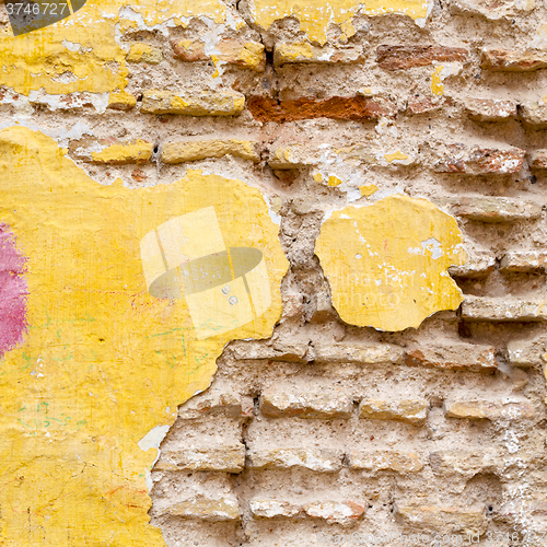 Image of line in morocco africa old tile and colorated floor ceramic abst