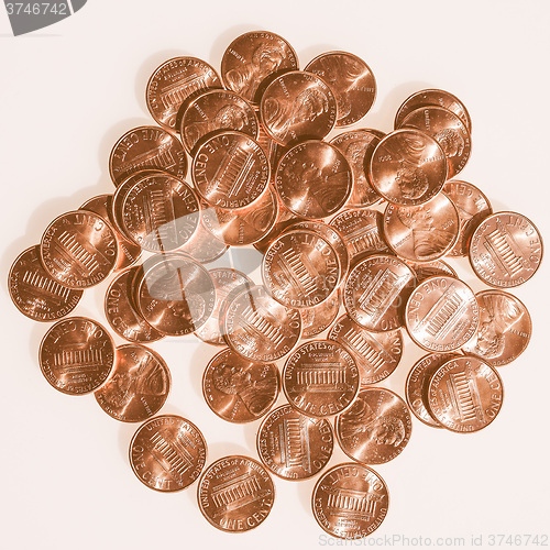 Image of  Dollar coins 1 cent vintage