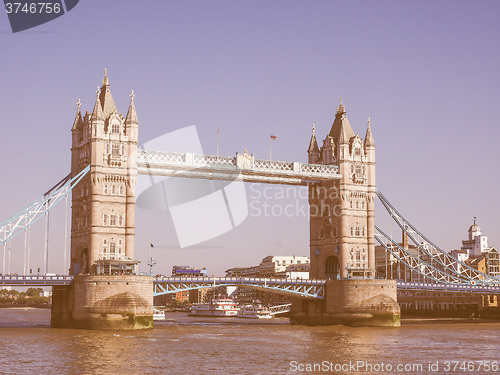 Image of Retro looking Tower Bridge in London