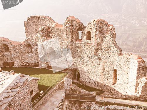 Image of Sacra di San Michele abbey vintage