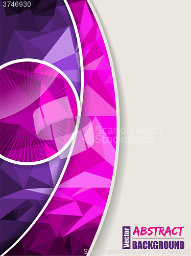 Image of Abstract pink purple brochure with polygons