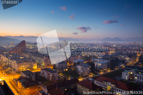 Image of Panorama of Ljubljana, Slovenia, Europe.