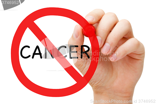 Image of Cancer Prohibition Sign Concept