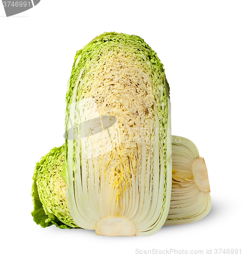 Image of Vertical and horizontal half Chinese cabbage