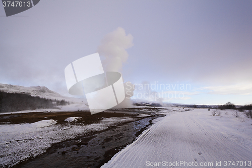 Image of Geyser eruption of Strokkur, Iceland