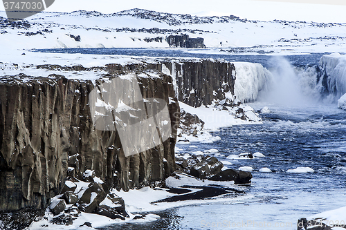 Image of Beautiful waterfall Selfoss in Iceland