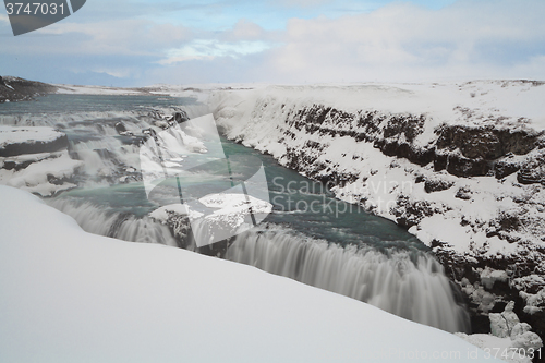 Image of Famous waterfall Gullfoss, Iceland