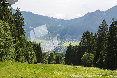 Image of Village Oberammergau from above