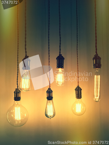 Image of Retro style light bulbs