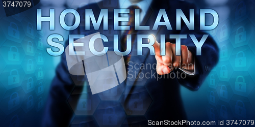 Image of Professional Pushing HOMELAND SECURITY Onscreen