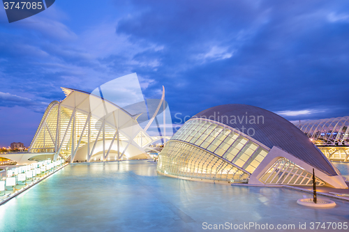 Image of City of the Arts and Sciences in Valencia, Spain.