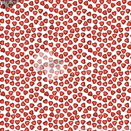 Image of Seamless pattern of hearts on white
