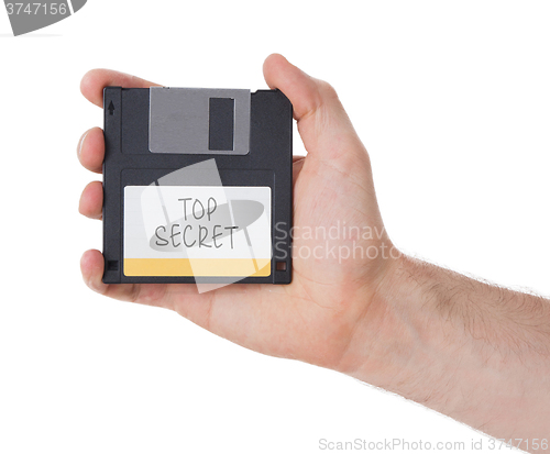 Image of Floppy disk, data storage support 